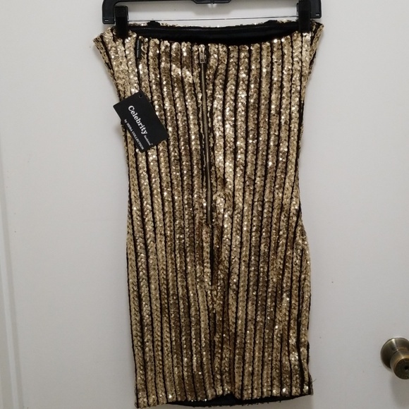 Glam Gold Sequin Dress - Picture 4 of 5
